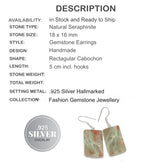 Natural Seraphinite Gemstone .925 Silver Earrings - BELLADONNA