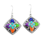 Natural  Arizona Turquoise Solid .925 Sterling Silver Earrings - BELLADONNA