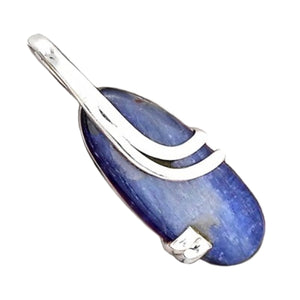 Natural Blue Kyanite Gemstone Solid .925 Sterling Silver Pendant - BELLADONNA