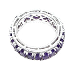AAA Natural Purple Amethyst Solid .925 Silver Ring Size 8 - BELLADONNA