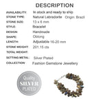 201 cts Natural Fiery Labradorite Gemstone Cluster Bracelet - BELLADONNA