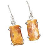 Natural Orange Kyanite Gemstone Solid .925 Sterling Silver Earrings - BELLADONNA