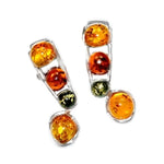 4.7 grams Authentic Baltic Amber Gemstone In Solid  .925 Sterling Silver Stud Earrings - BELLADONNA