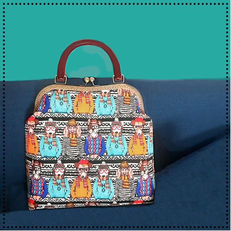 Women's Trendy Canvas Handbag - BELLADONNA