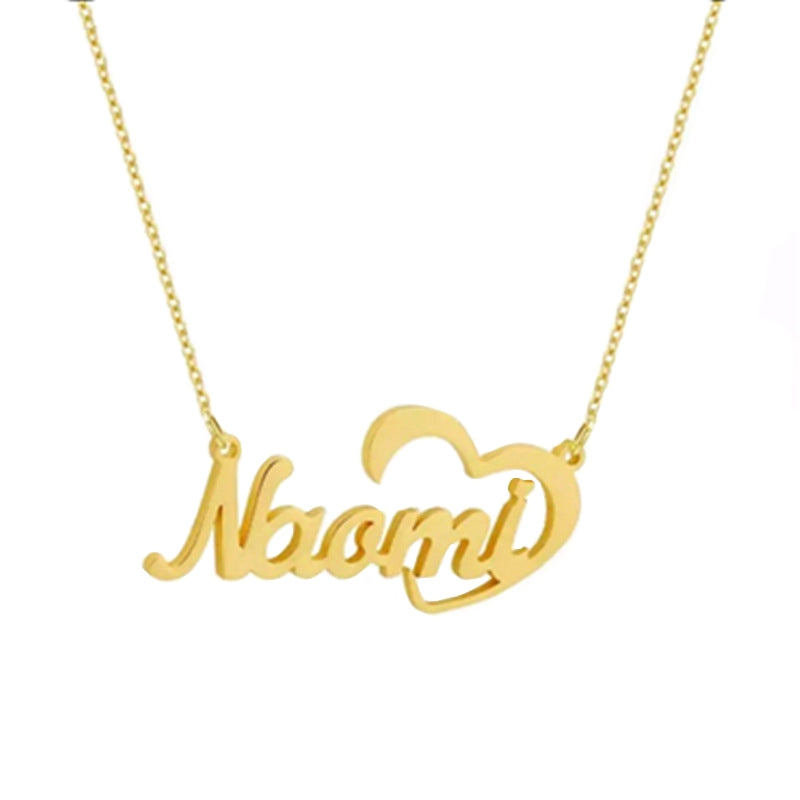 Personalized Stainless Steel Name with Gold, White or Rose Gold Clavicle Necklace - BELLADONNA