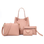 Women's Four Piece Fashion Handbag Set in 4 Stunning Colours - BELLADONNA