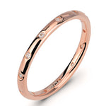 White Cubic Zirconias Inlaid in S925 Silver, Gold and Rose Gold Ring Sizes, 6, 7, 8, 9 - BELLADONNA