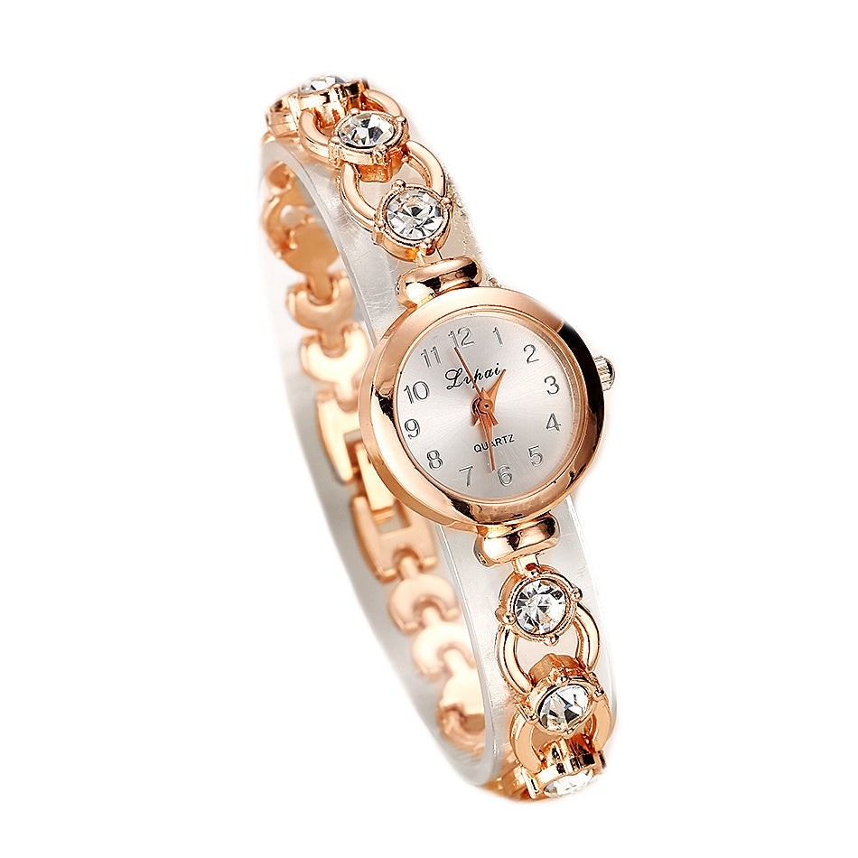NESTER Exclusive Silver Diamond Studded Rose Gold Bracelet Chain Girls Watch  For Women Analog Watch - For Girls - Buy NESTER Exclusive Silver Diamond  Studded Rose Gold Bracelet Chain Girls Watch For