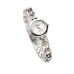 Womens Dainty Wrist Watch with Diamond Cut White Zirconias in the Strap. - BELLADONNA