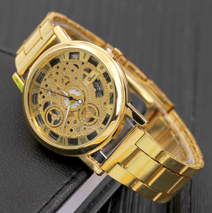Men's Skeleton Quartz Watch in Silver or Gold - BELLADONNA