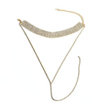 Diamanté Choker and Long Evening Wear Fashion Necklace in Silver, Gold or Red - BELLADONNA