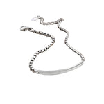 Womens Dainty Plain 925 Sterling Silver Bracelet - BELLADONNA