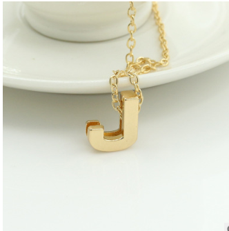 Initials or Name Necklace in Gold - all 26 letters available - BELLADONNA