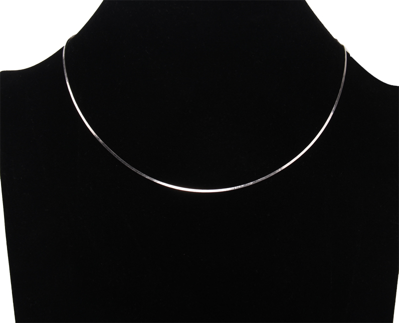 Outstanding Quality 1.5 mm Flat S925 Silver Snake Chain 40 - 65 cm Long - BELLADONNA
