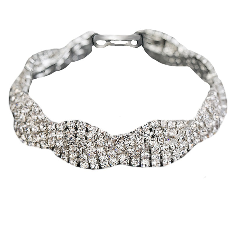 Crystals, Diamanté Bridal, Evening Wear Bracelet - BELLADONNA