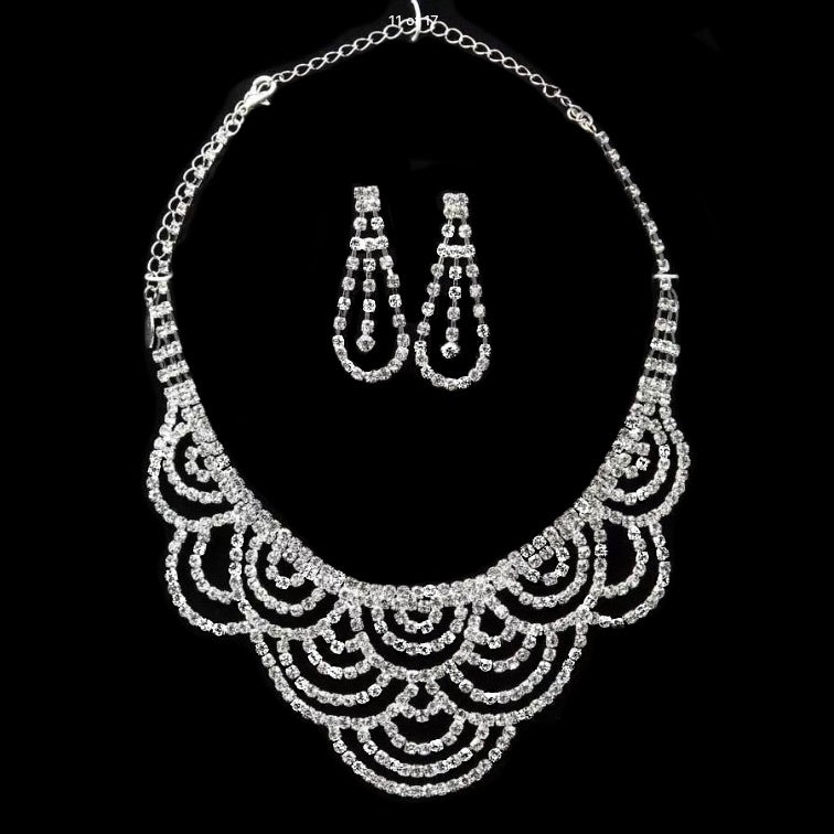 The Valerie Silver Necklace Set- Buy diamond necklaces in 925 Hallmark  Sterling Silver — KO Jewellery