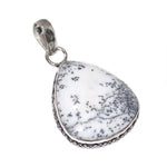 Natural Dendritic Opal .925 Sterling Silver Pendant - BELLADONNA