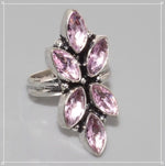 Handmade Pink Topaz Gemstone .925 Sterling Silver Ring Size 8.5 / Q - BELLADONNA