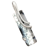 Natural Dendritic Opal Gemstone .Solid 925 Sterling Silver Pendant - BELLADONNA