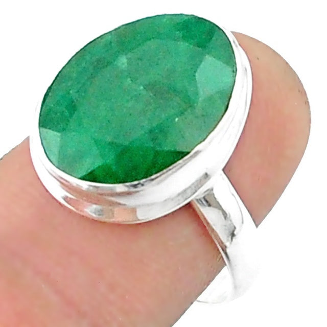 Zambian Emerald Ring, 925 Solid Sterling Silver Ring – Silver Dynasty