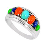 Natural South Western Arizona Turquoise Solid .925 Sterling Silver Ring size 9 - BELLADONNA