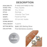 Dainty Faceted Opalite  Solid .925 Sterling Silver Earrings - BELLADONNA
