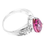 Stunning Portuguese Cut Pink Topaz Solid .925 Sterling Silver Ring Size 6.5 - BELLADONNA