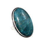 Natural Blue Apatite Gemstone .925 Silver Ring Size 8 - BELLADONNA