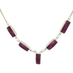 Cherry Ruby Gemstone .925 Sterling Silver Necklace - BELLADONNA