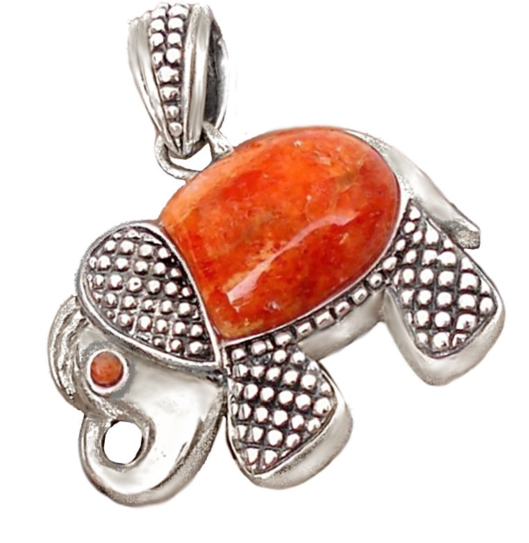 Natural South Western Arizona Red Copper Turquoise in Solid .925 Sterling Silver Pendant - BELLADONNA