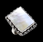 Natural Mother of Pearl .925 Sterling Silver Size 8 - BELLADONNA