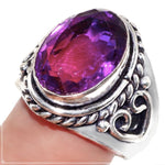 Pink Purple Bi-Colour Tourmaline Gemstone .925 Silver Ring Size US 7.5 / P - BELLADONNA