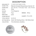 20.78 Cts Natural Mozambique Garnet Solid 925 Sterling Silver Ring Sz US 8 - BELLADONNA