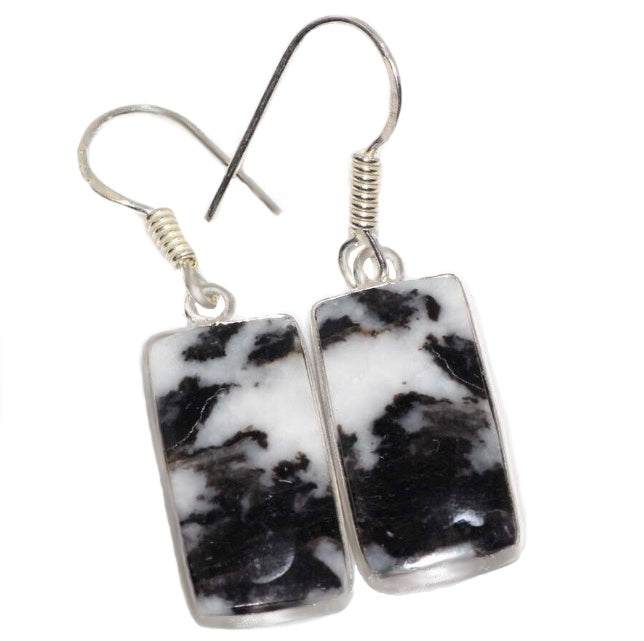 Handmade Natural White Buffalo Turquoise .925 Sterling Silver Earrings - BELLADONNA