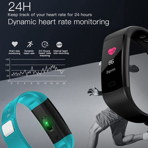 Color Screen Heart Rate Activity Fitness Tracker Smart Electronic Watch in Assorted Colours - BELLADONNA