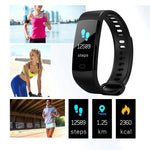 Y5 Color Screen Wireless Heart Rate Blood Pressure Sports Smart Bracelet Watch - BELLADONNA