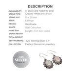 Natural Biwa Pearl .925 Sterling Silver Earrings - BELLADONNA