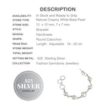 Natural Biwa Pearl . 925 Sterling Silver Bracelet - BELLADONNA