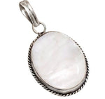 Natural Mother of Pearl .925 Sterling Silver Pendant - BELLADONNA