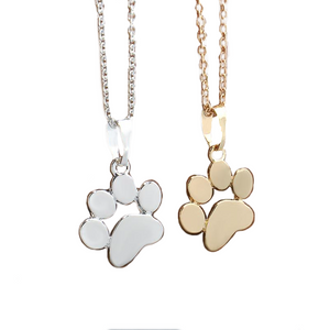 Pet Lovers Footprint Necklace & Pendant in Silver or Gold - BELLADONNA