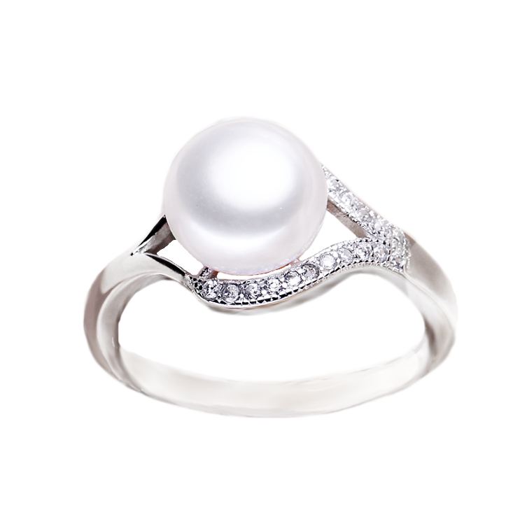 White, Pink Freshwater Pearl 925 Sterling Silver Ring - BELLADONNA