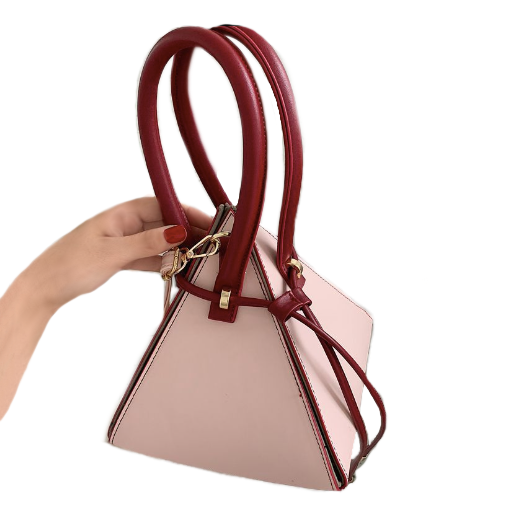 On Flique Trendy Triangle Handbag in 4 Colours - BELLADONNA