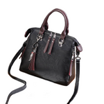Superior Leather Tassel Cat Charm Handbag in a Super Selection of Colours - BELLADONNA