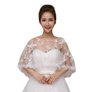 Lacy Wedding Dress Shawl Cover up - BELLADONNA