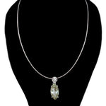 Natural Green Amethyst Gemstone Solid .925 Silver Pendant & Free Chain - BELLADONNA
