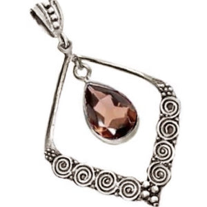 4.50 cts Natural Smoky Topaz .925 Solid Sterling Silver Pendant - BELLADONNA
