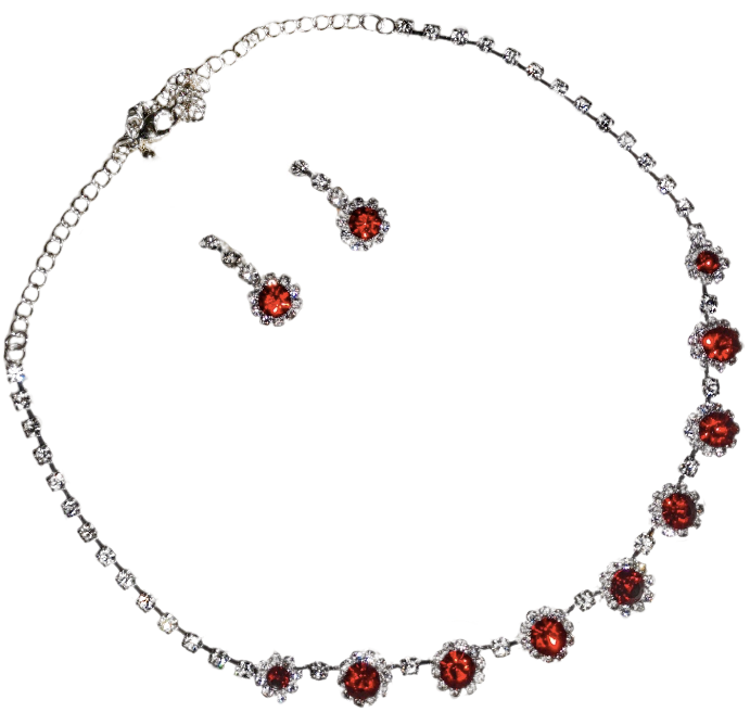 Droplets of Shimmer Diamante and Cubic Zirconia Necklace Set – Curio Cottage