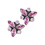 Rare Faceted Pink Kunzite Solid .925 Sterling Silver Stud Earrings - BELLADONNA
