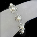 Pearl, Diamanté Bridal, Evening Wear Bracelet - BELLADONNA