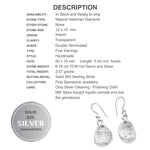 Nice Size Natural Herkimer Diamond Gemstone Solid .925 Sterling Silver Earrings - BELLADONNA